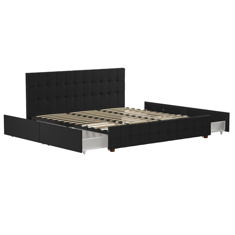 Elizabeth Upholstered Storage Platform Bed - Image 7
