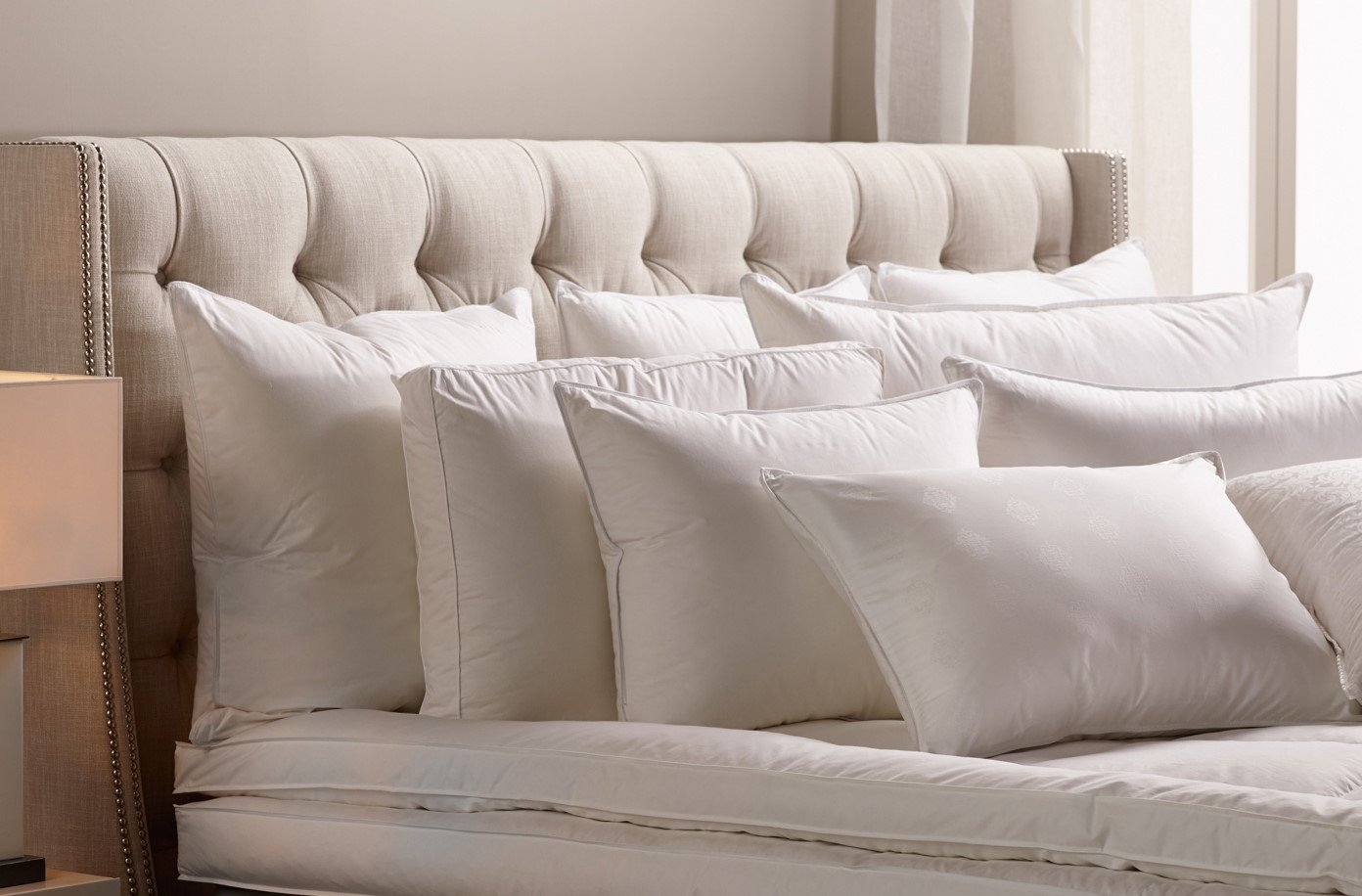 Classic 80% Down Pillow, Queen Size, Medium/Firm Firmness - Image 1