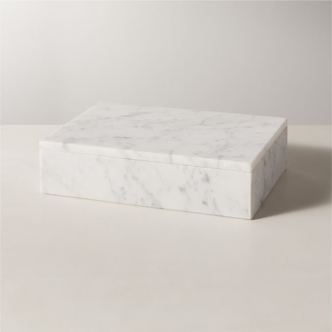 Extra Large White Marble Box - Image 0