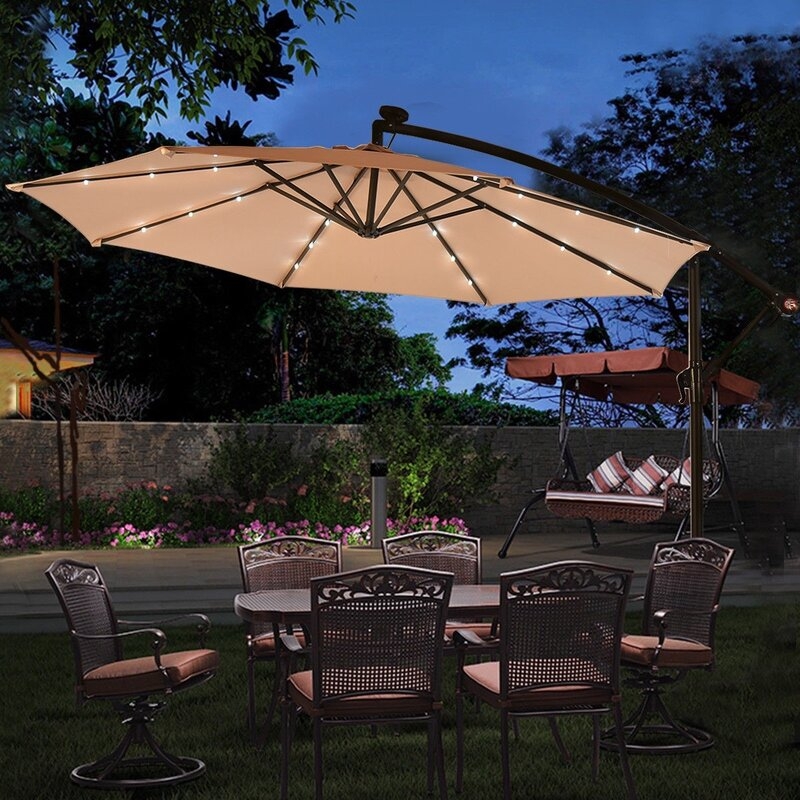 Pugh 9' Lighted Cantilever Umbrella - Image 1