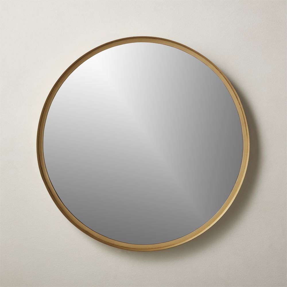 Croft Round Brass Mirror 36" - Image 1