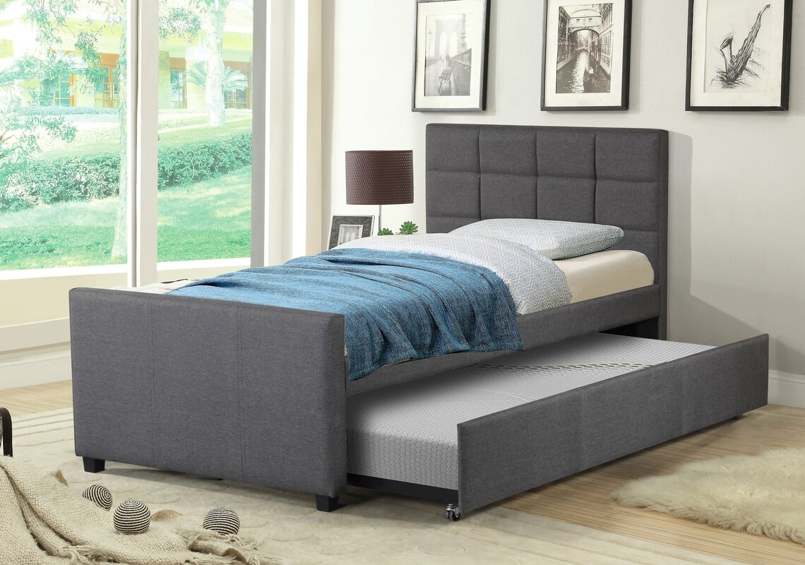 Algrenon Twin Platform Bed with Trundle - Image 1