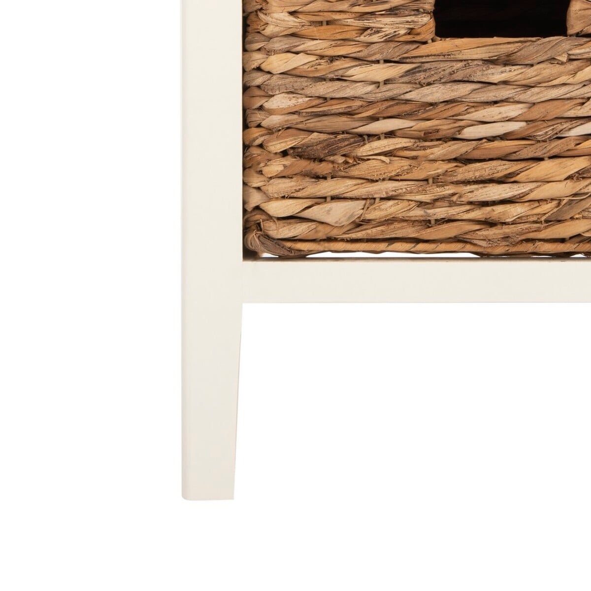 Michaela Drawer Side Table - Distressed White - Safavieh - Image 5