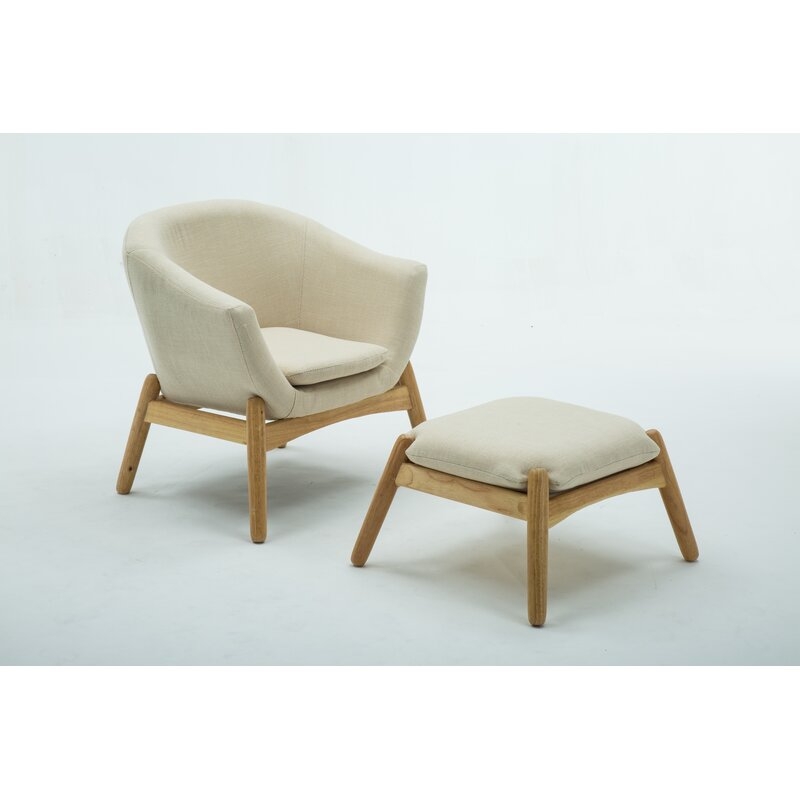 Travis 16" Lounge Chair and Ottoman - Image 1