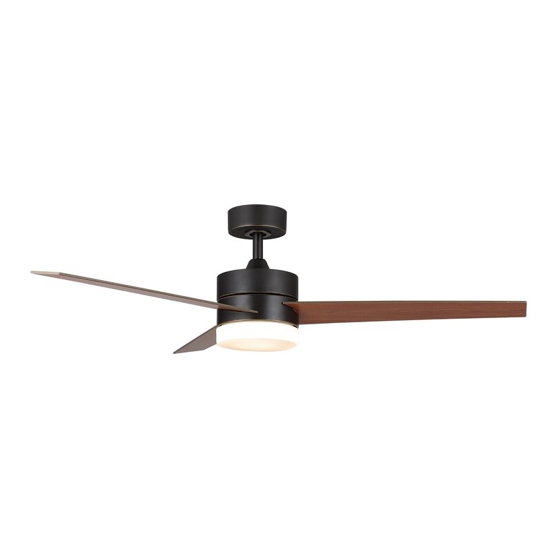52" Alex 3 - Blade LED Standard Ceiling Fan with Remote Control and Light Kit Included - Image 2