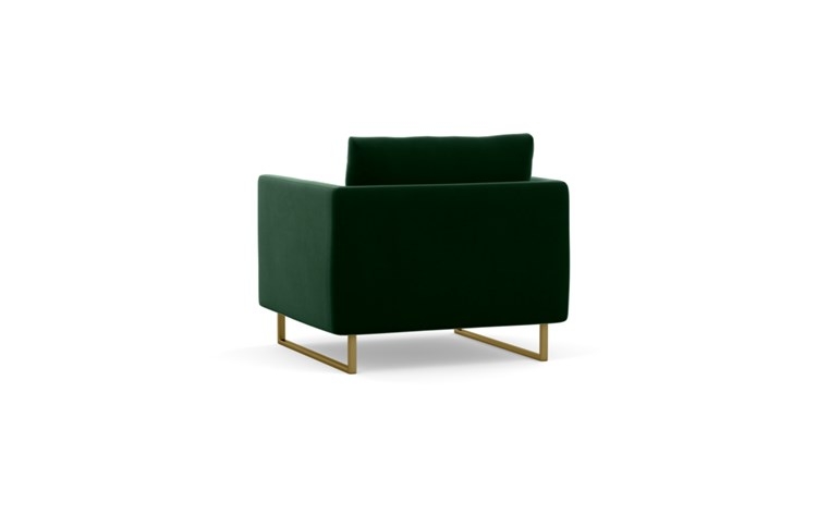 Owens Accent Chair in Emerald with Brass Plated Sloan Leg - Image 2