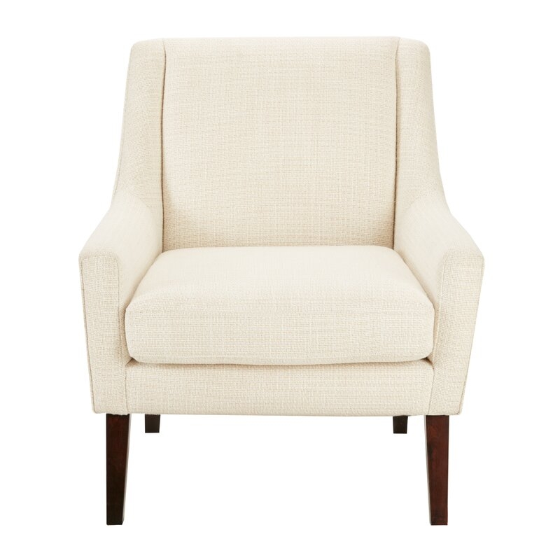 Midway 30'' Wide Armchair, Cream Polyester - Image 1