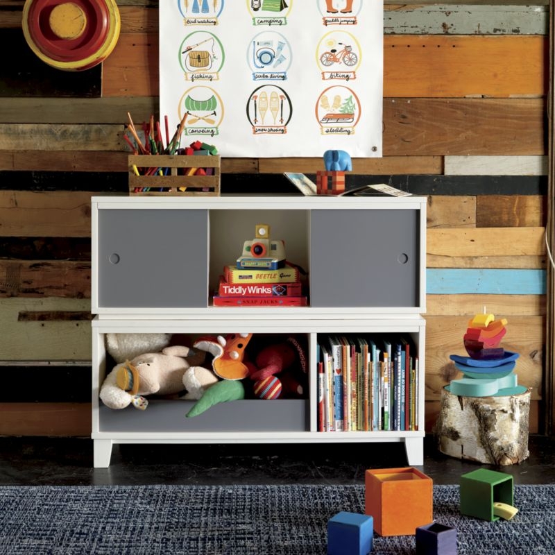 District 3-Cube Warm White Stackable Bookcase - Image 5