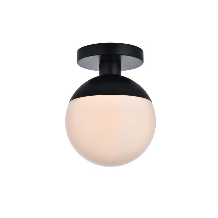 Yearby 1-Light Simple Globe Semi Flush Mount - Image 0