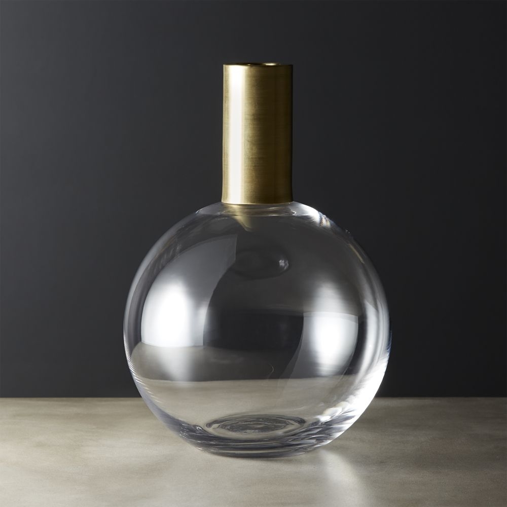 Florence Brass & Glass Vase - Image 3