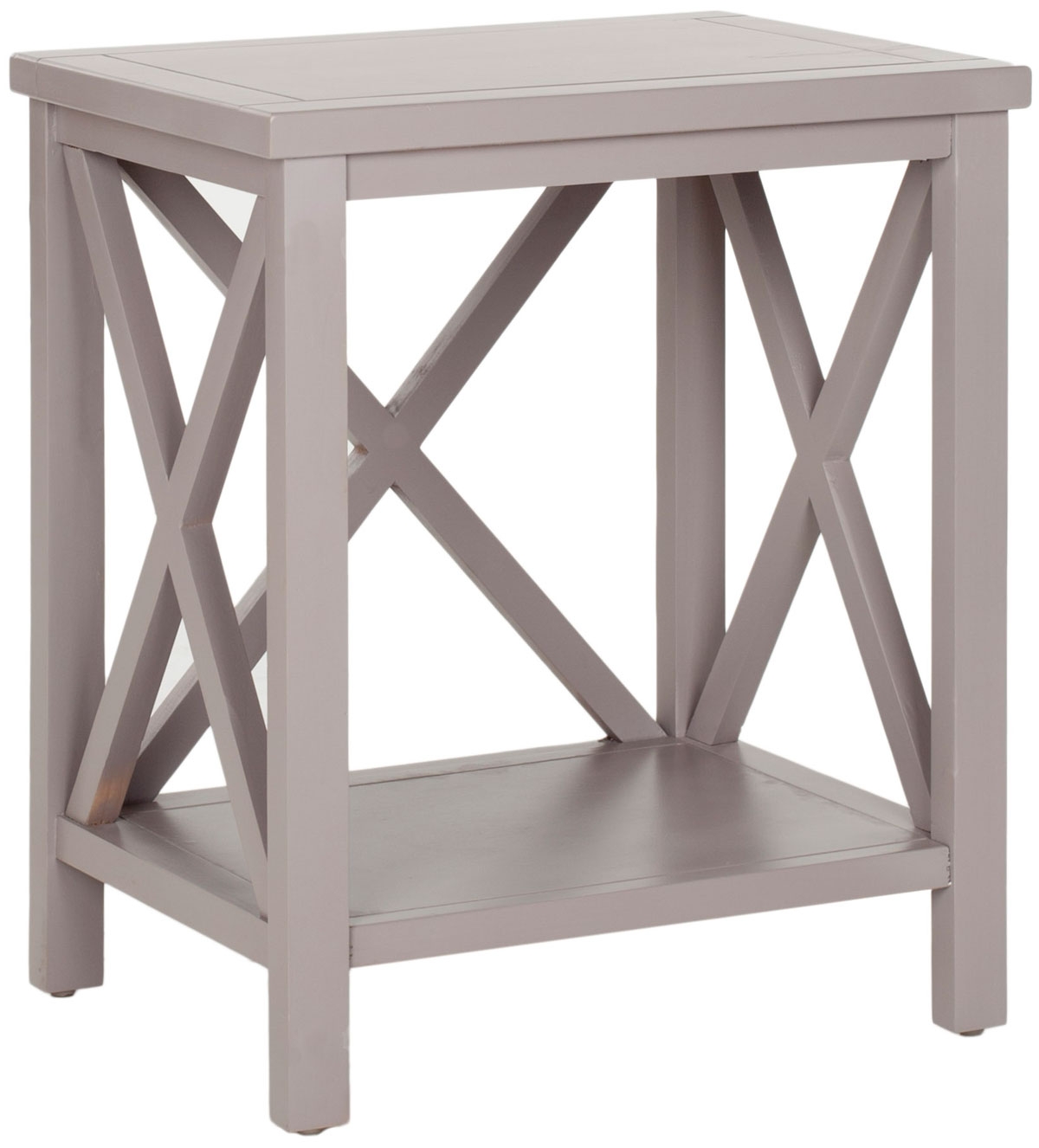 Candence Cross Back End Table - Quartz Grey - Arlo Home - Image 2