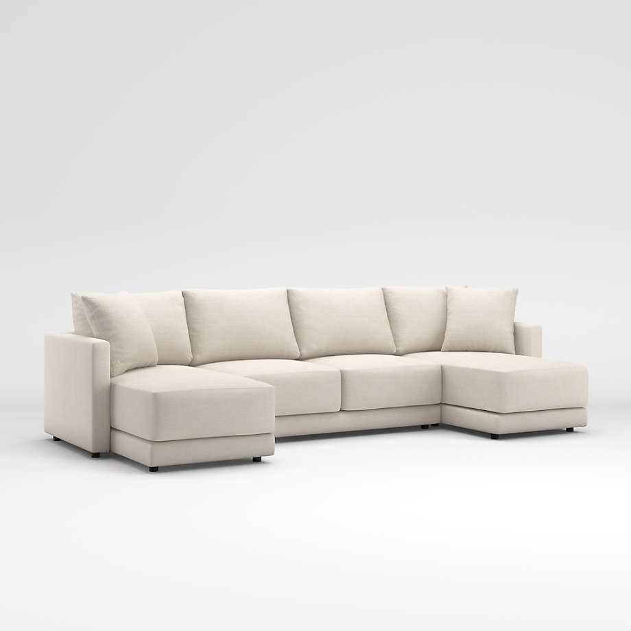 Gather 3-Piece Double Chaise Sectional - Tribute, Gravel - Image 1