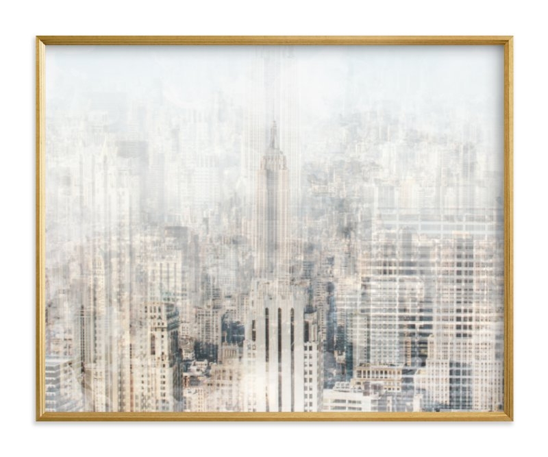 Big Apple Blur - 18"x24" - Gilded brass frame - Image 0