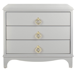 Hannon 3 Drawer Contemporary Nightstand - Grey - Arlo Home - Image 0