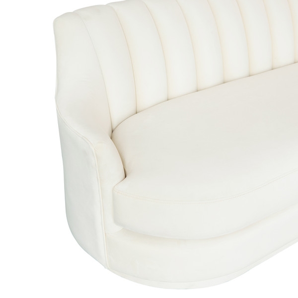 Peyton Cream Velvet Sofa - Image 2