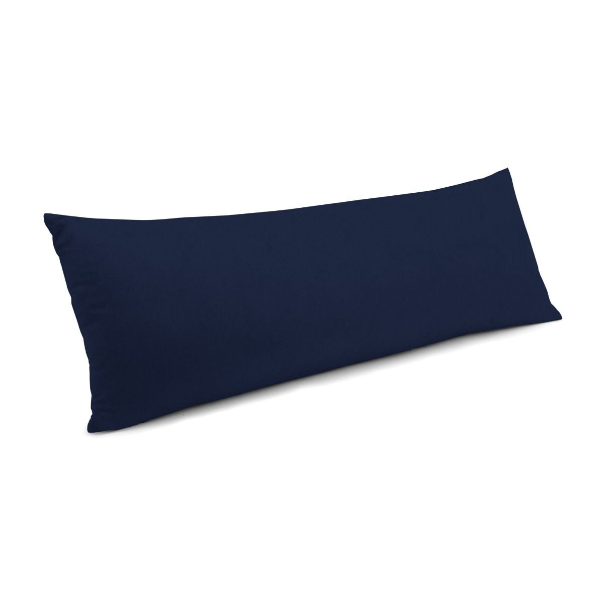 Classic Velvet Lumbar Pillow, Navy, 18" x 12" - Image 1