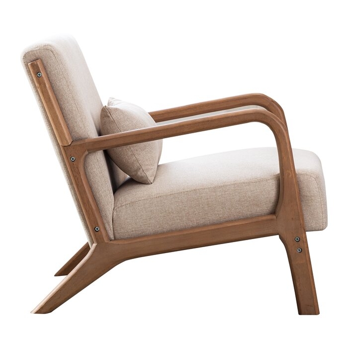 Hertford 32.7'' Wide Armchair // Beige linen - Image 1