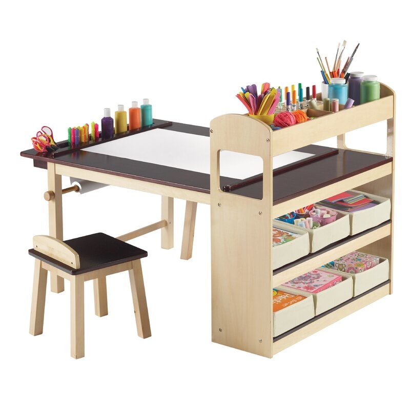 Emilio Kids 3 Piece Arts and Crafts Table and Chair Set - Image 0