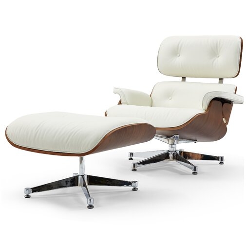 Firenze Swivel Lounge Chair and Ottoman - Image 0