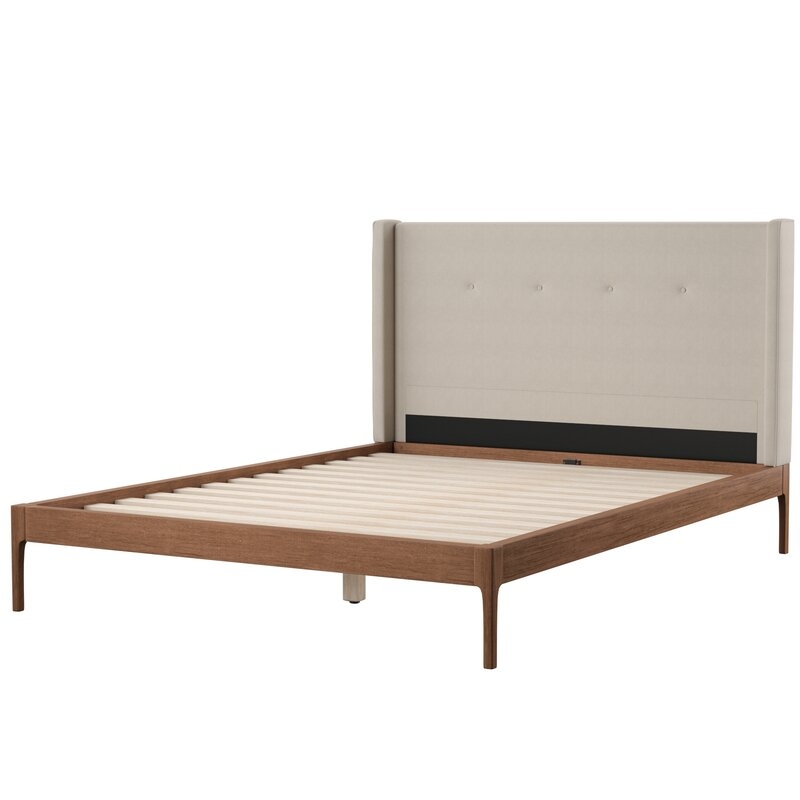 Ellerman Upholstered Platform King Bed - Gray - Image 1