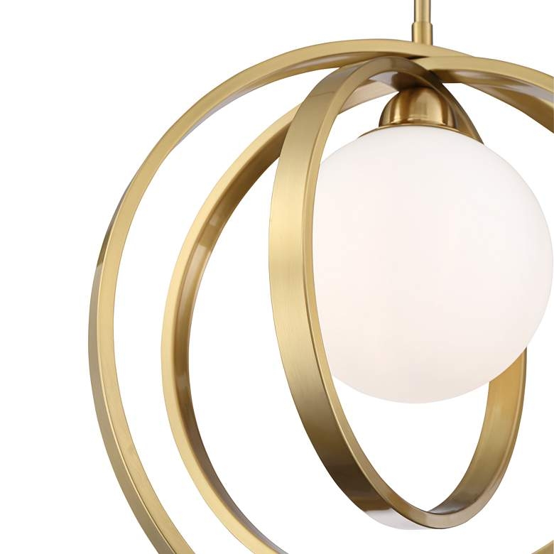 Braxton 16 1/2" Wide Brass Multi Circular LED Pendant Light - Style # 72N52 - Image 2