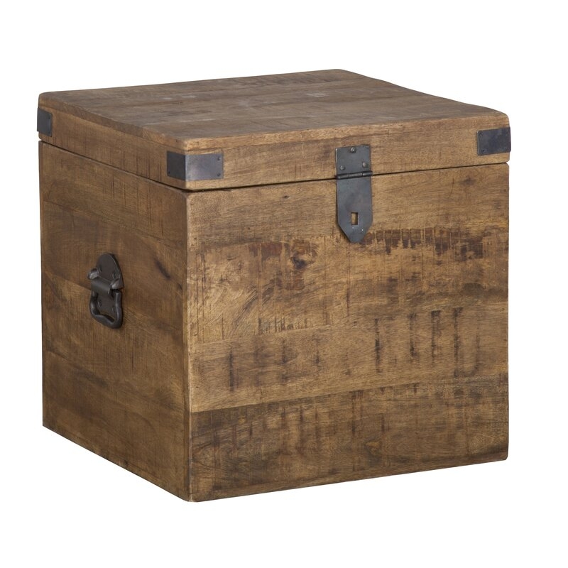 Angelique Solid Wood Block End Table Chest - Image 0