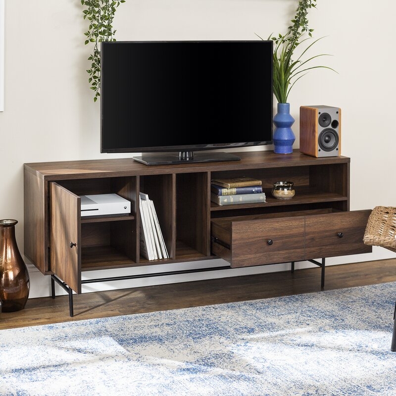 Elson TV Stand for TVs up to 65" :Dark Walnut - Image 2