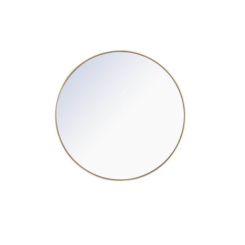 Needville Modern & Contemporary Accent Mirror- brass 36" - Image 1