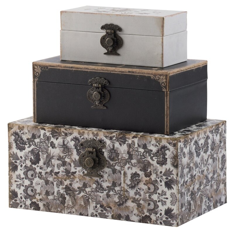 Cassimere Black Decorative Boxes - Image 0