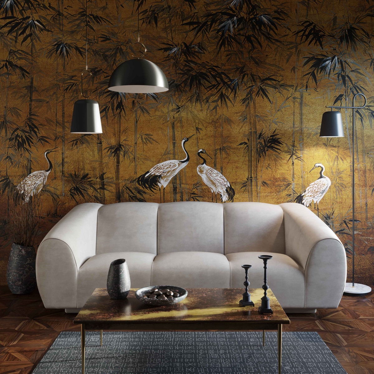 Emmet Cream Velvet Sofa - Image 3