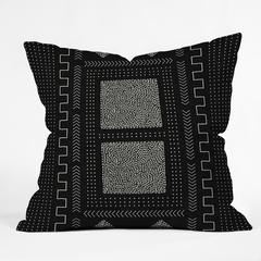 Mud Cloth Inspo I Throw Pillow - 18x18 With Insert - Image 0