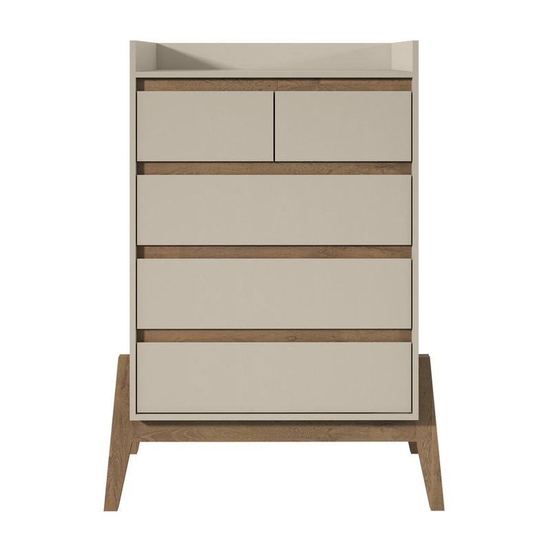 Union Rustic Taul 5 Drawer Dresser: Off White - Image 0