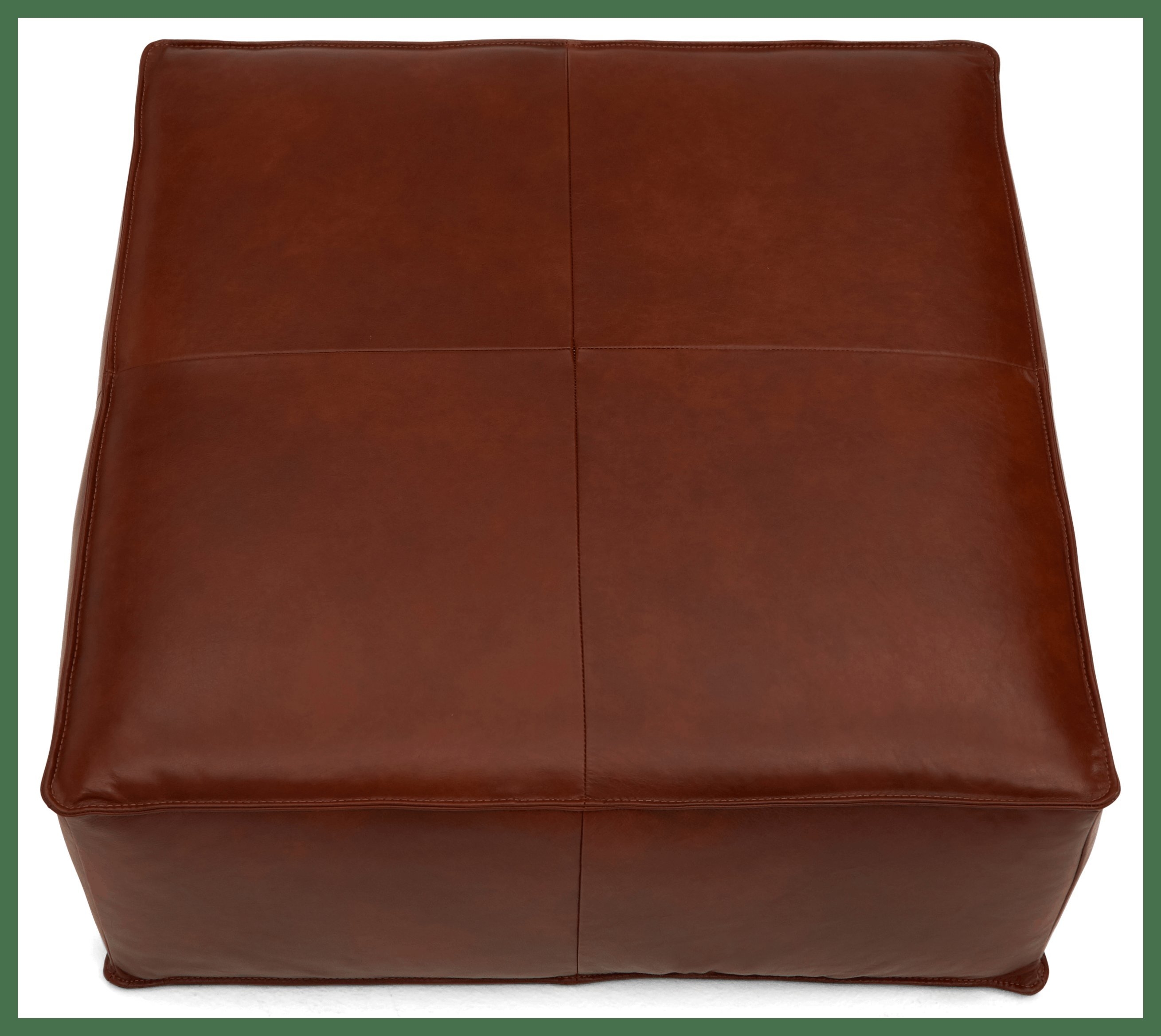Lyle Mid Century Modern Leather Ottoman - Olympia Camel - Image 2