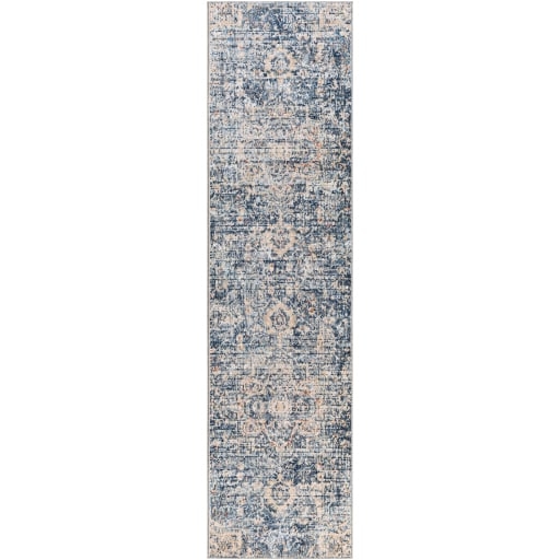 Amore Blue Indoor 2'7" x 7'10" Machine Woven Rug - Image 0