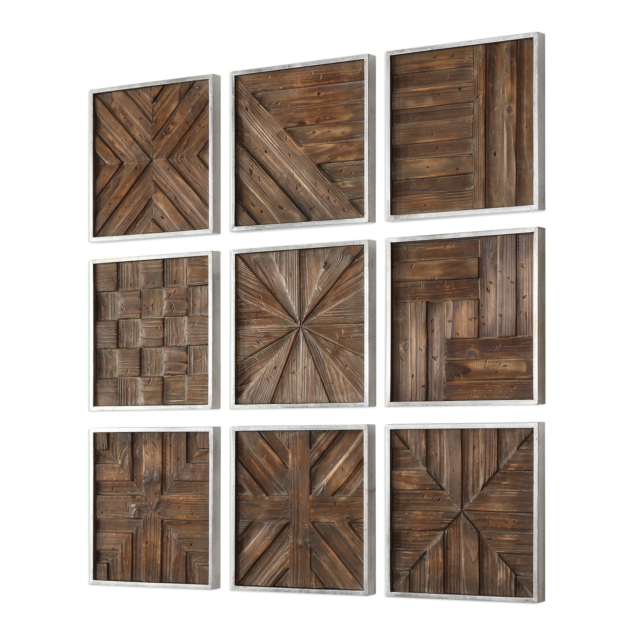 Bryndle Rustic Wooden Squares S/9 - Image 2