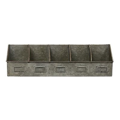 Galvanized Divided Organizer Metal/Wire Crate - Image 1