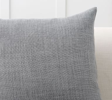 Belgian Linen Pillow Cover, 24", Chambray - Image 3