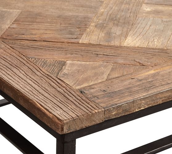 Parquet Reclaimed Wood & Metal Console Table - Image 4