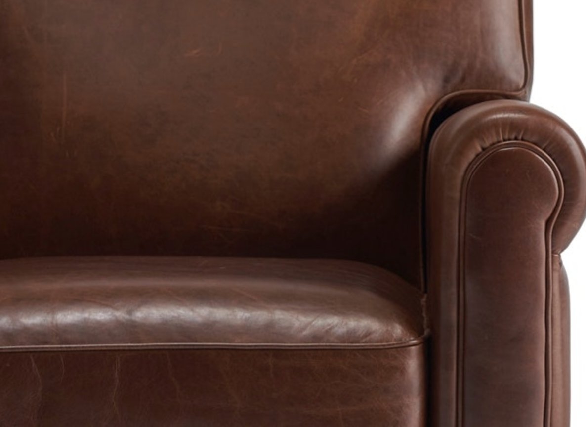 Brown Durant Mid Century Modern Leather Recliner Chair - Academy Cuero - Mocha - Image 3