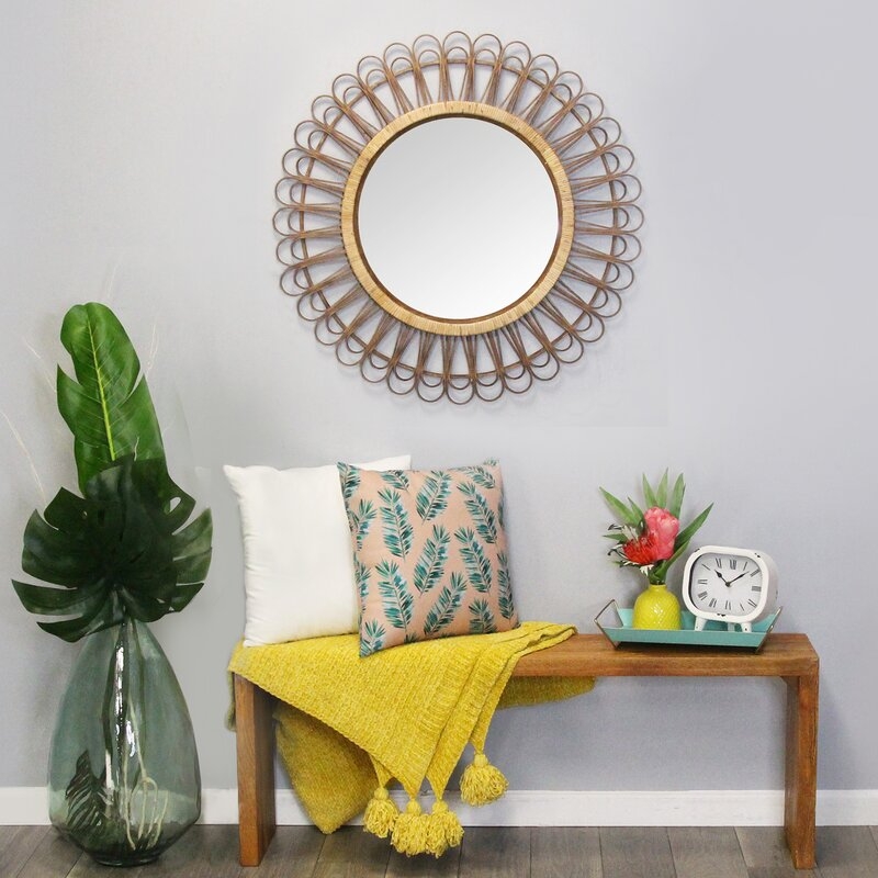 Assia Rattan Eclectic Accent Mirror - Image 3
