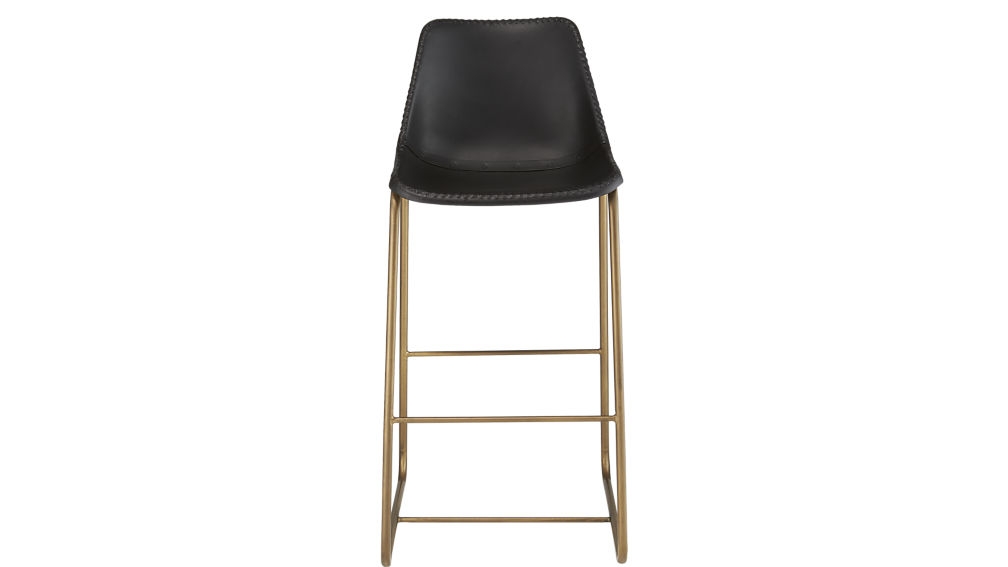 roadhouse black leather 30" bar stool - Image 6
