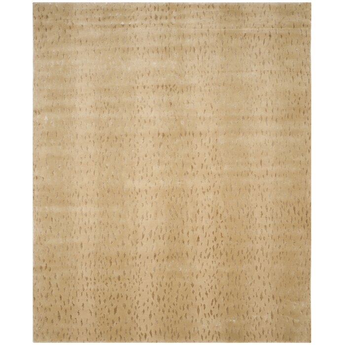 Tibetan Hand-Knotted Wool/Cotton Light Beige Area Rug - Image 0