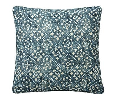 Leada Print Pillow Cover, Blue Multi, 20" - Image 0