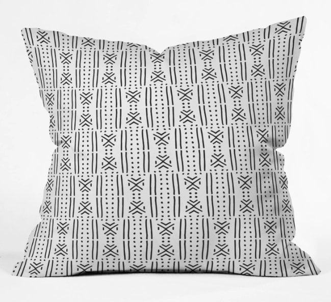 THROW PILLOW MUDCLOTH WHITE  BY HOLLI ZOLLINGER - Image 0