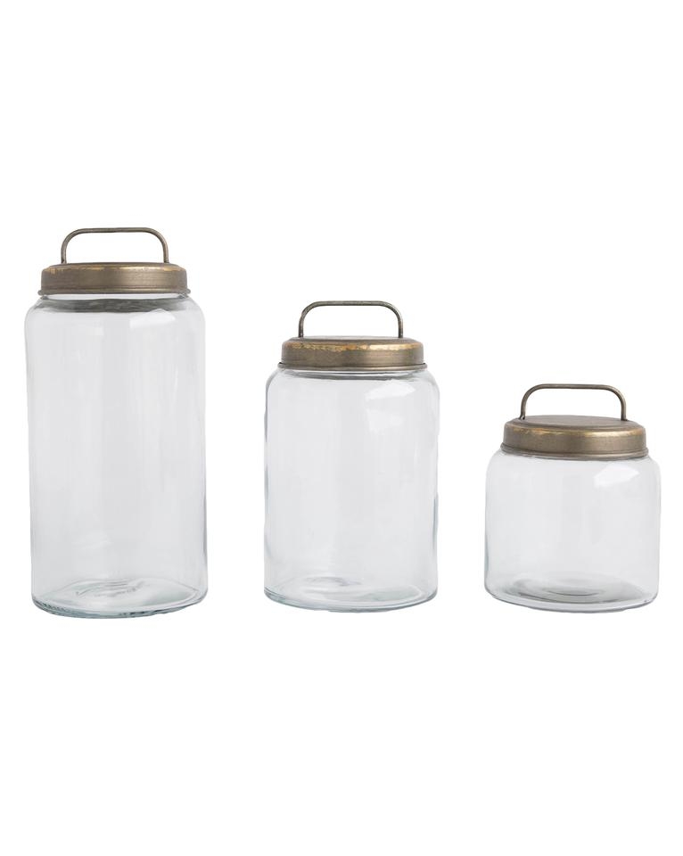 GALVANIZED LIDDED CANISTERS, SMALL - Image 1