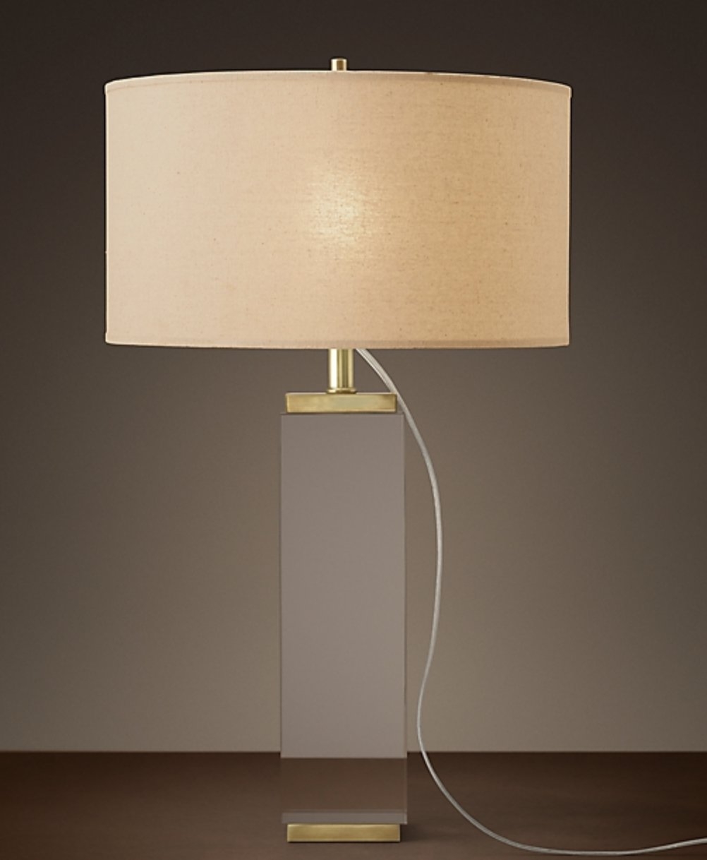 SQUARE COLUMN CRYSTAL TABLE LAMP - Image 0