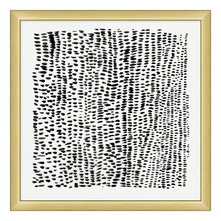 Animal Pattern Framed Art, black/gold frame 24x24 - Image 0
