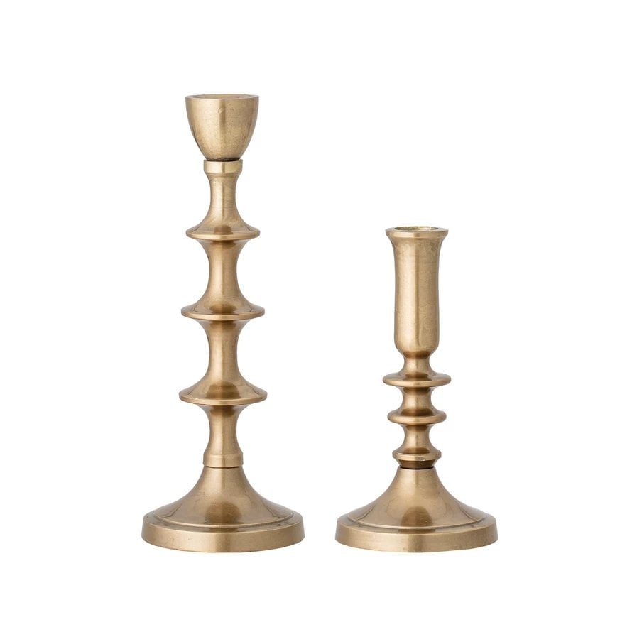 Decorative Taper Candle Holders, Gold, Set of 2 - Image 0