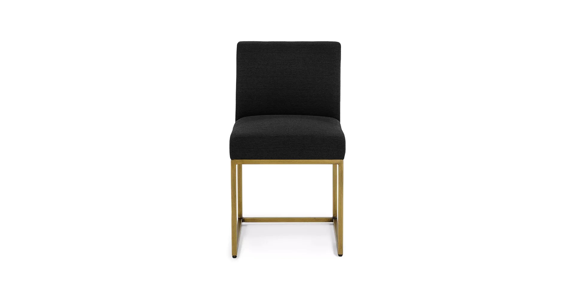 Oscuro Pure Black Dining Chair, Pair - Armless - Image 3