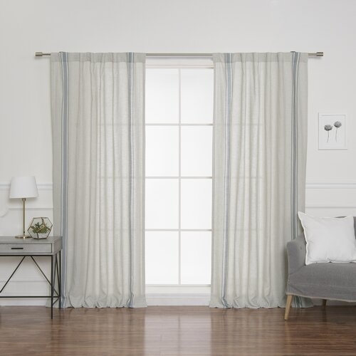 Nahunta Linen Room Darkening Rod Pocket Curtain Panels - Set of 2 - Image 0